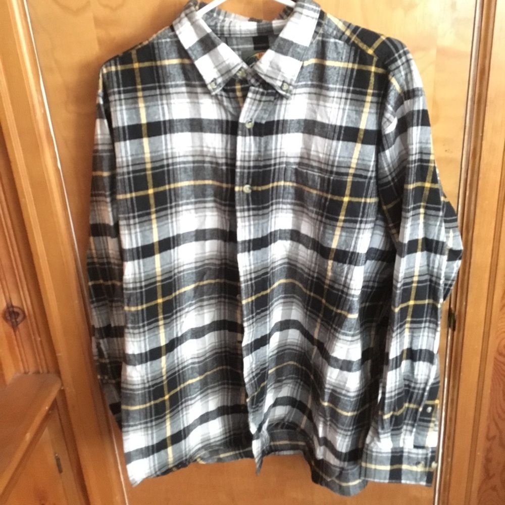 BassPro Black and Yellow Flannel
